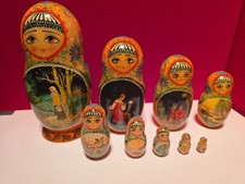 Grosse Russische Matroschka Signiert Märchen