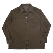 Vintage Herren Einfarbig Hemd