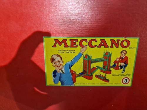 Boxes with meccano 1950 s - with,
