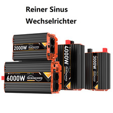 1000W - 3000W Reiner Sinus Wechselrichte Spannungswandler 12V/24V 230V Inverter