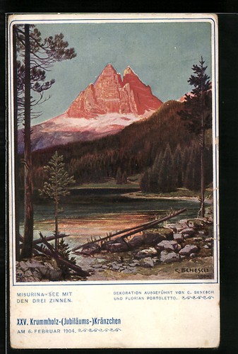 Ansichtskarte misurina see - ansichtskarte, misurina-see