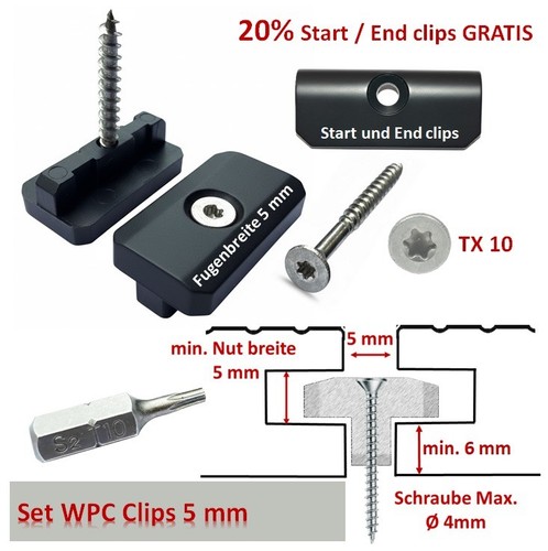 Wpc clips befestigung klammern - wpc,