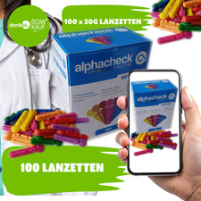 Lanzetten 100 Stück 30G für Stechhilfe sterile Lanzette farbig scankauf