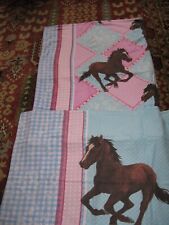 1 Bettbezug, 1 Kopfkissen, Biber, für Pferdeliebhaber