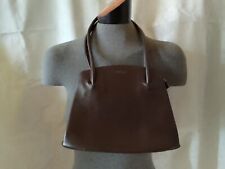 Handtasche PRÜNE Luxuslabel mokka braun glänzend Henkeltasche elegante Leder Bag