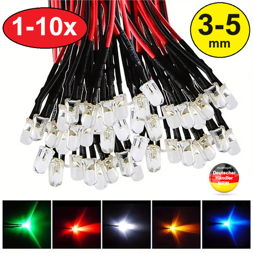 Led dioden 12v 3mm - led,