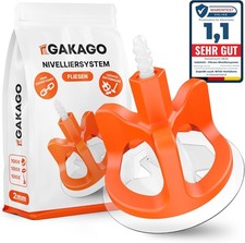 Gakago Fliesen Nivelliersystem 300-tlg. Set 2mm Verlegehilfe Fliesen Werkzeug 