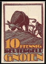 Notgeld Gnoien, 10 Pfennig