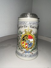 Bierkrug mit Zinndeckel Bayern