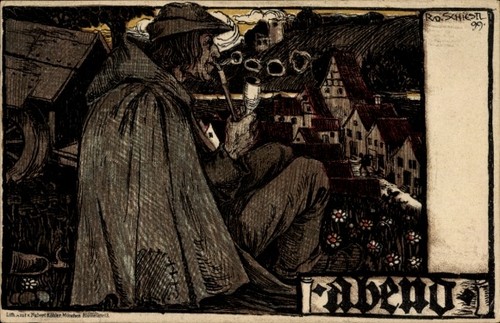Künstler schiestl rudolf - künstler, ak