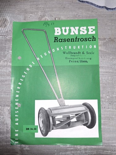Alte reklame prospekte bunse - alte,