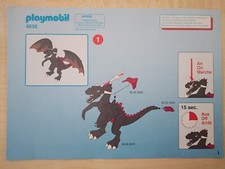 Playmobil Bauanleitung 4838 Riesendrache mit Feuer- LED , A5 , 6 Seiten