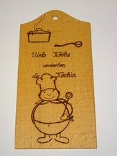 Frühstücksbrettchen mit Motiv Koch und Spruch Schneidebrett Holzbrett Brettchen