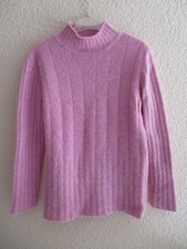 C&A  Angora 40 % Pullover rosa Stehkragen L 38 40 42