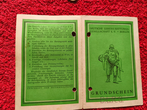 Dlrg grundschein 1932 - dlrg,