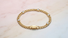 Heart Cuban Chain Bracelet CZ
