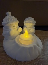 Schneemänner am Feuer  Deko -