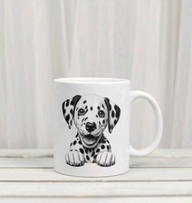 Hund Dalmatiner Dog Herz  Zeichnung Mug Tasse Keramiktasse Geschenk Kaffeetasse