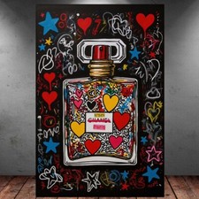 LEINWAND BILDER XXL POP ART PARFUM FLACON BUNT GRAFFITI ABSTRAKT WAND POSTER 232