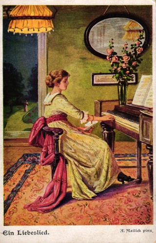 Dame klavier ein - am, klavier,