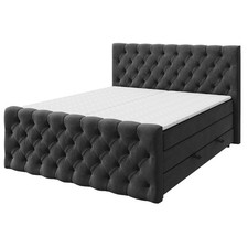Boxspringbett - anthrazit - H3