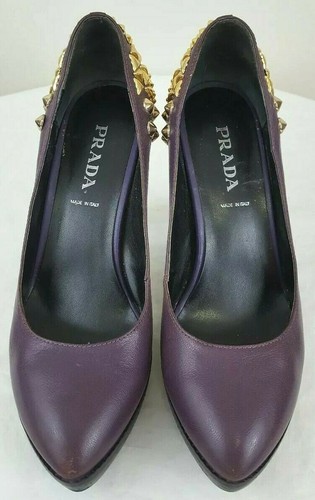 Prada womens gold studded - prada,