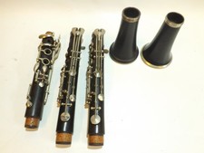 3x Klarinetten-Mittelstücke + 1x Oberstück (Hammerschmidt Klingson) Teile