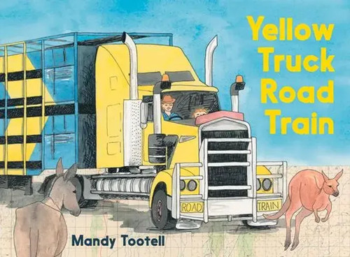 Yellow truck road - road, train