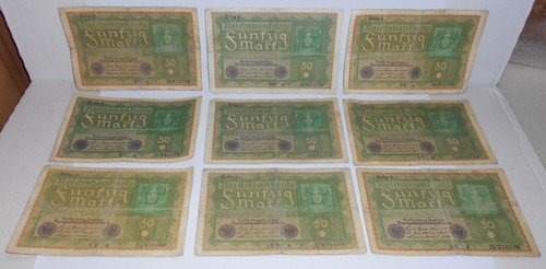 Reichsbanknoten 50 mark - reichsbanknoten,