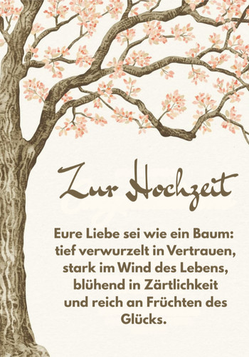 Hochzeitskarte mit spruch - mit, zur