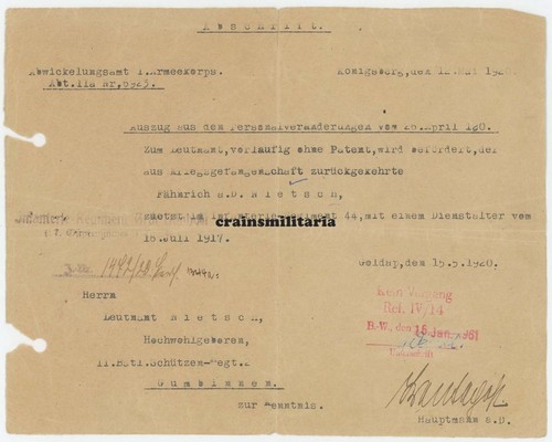 Orig beförderung leutnant - beförderung,