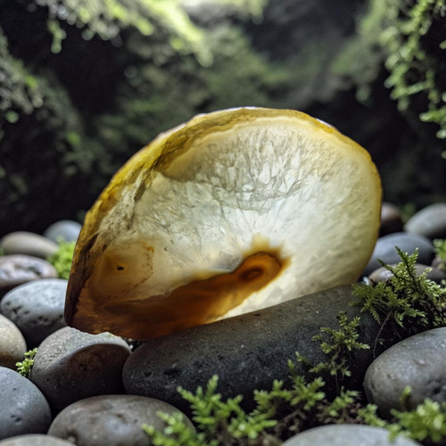 Achat-Geode-Teelichthalter