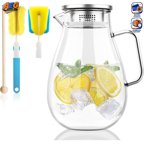 Glaskrug liter mit filter - glaskrug, 2