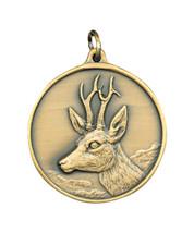 Jagdmedaille mit Gravur Bock