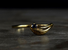 Ring Gold 333 Zirkonia blau