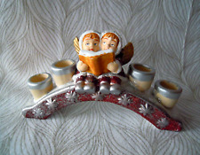 Kerzenbogen Kerzenständer Kerzenhalter Weihnachten Engel f. 4 Kerzen Keramik NEU