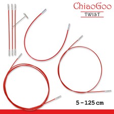 ChiaoGoo Twist Red austauschbare Seile für Nadelspitzen  5 - 125 cm in 3 Größen