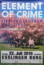 Element of Crime - Konzertplakat Live Sommer Tour 2016