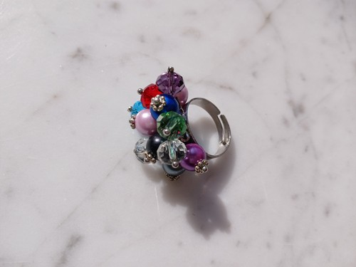 Kunstperlen ring bettelring - kunstperlen,