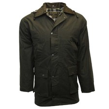Walker and Hawkes Wachsjacke Benson Herren Jacke Jagdmantel olive