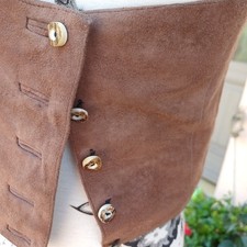 Neues Trachten-Ledermieder von Heller-Tracht gr. 38 in braun velour