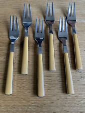 WMF Torino Besteck Gelb 6 Kuchengabeln 