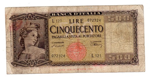 Italien italy italia banknote - italy,