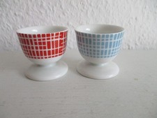 2 x Eierbecher Bastdekor rot blau Arzberg