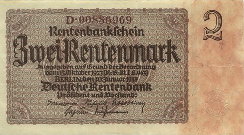 167f rentenmark 1937 - rentenmark,