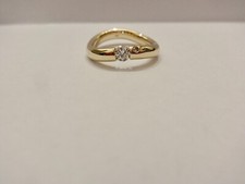 Geschwungener Spannring mit 2 BRILLANTEN 0,27 Carat alle Ringgrößen Handarbeit.