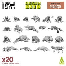 Green Stuff World Frösche und Kröten Set (20) 3D printed set Frogs and Toads