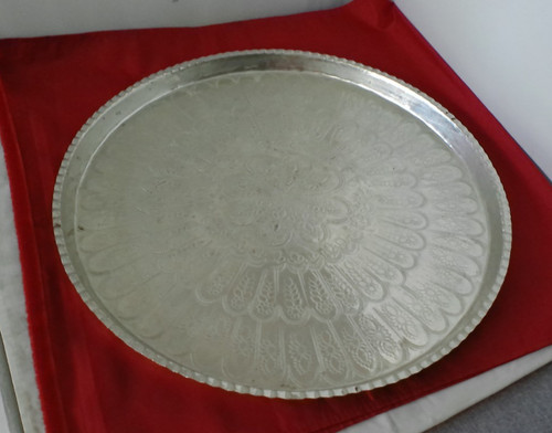 Metall serviertablett - , metall-serviertablett