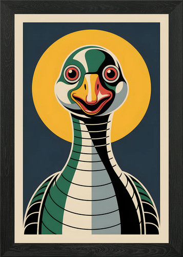 Bauhausstil gans portrait mit - bauhausstil,