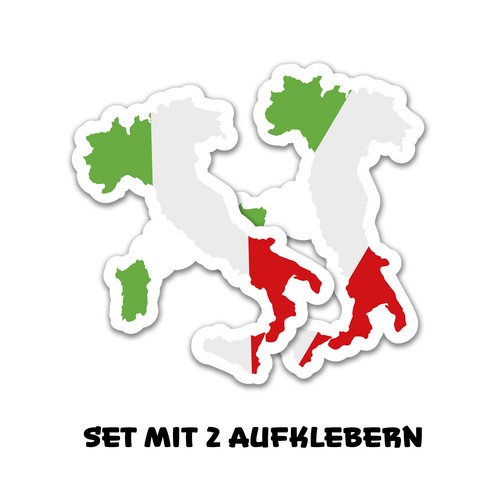 Aufkleber länderfahne - 2x,